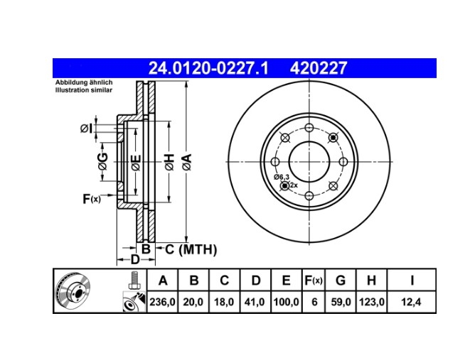 Piese Auto Opel SET Disc frana fata Chevrolet Aveo / Kalos  ATE Revizie Masina